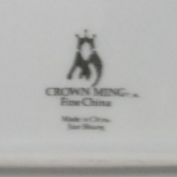 Oval Serving Platter Crown Ming Jian 14" - Picture 4 of 6